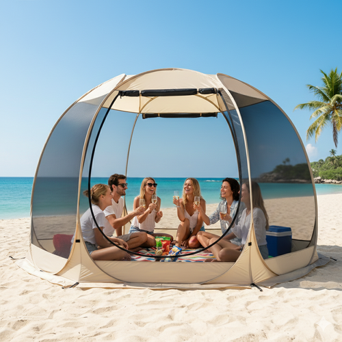 Instant Outdoor Sanctuary: 6-8 Person Portable Screen House for Ultimate Family Freedom